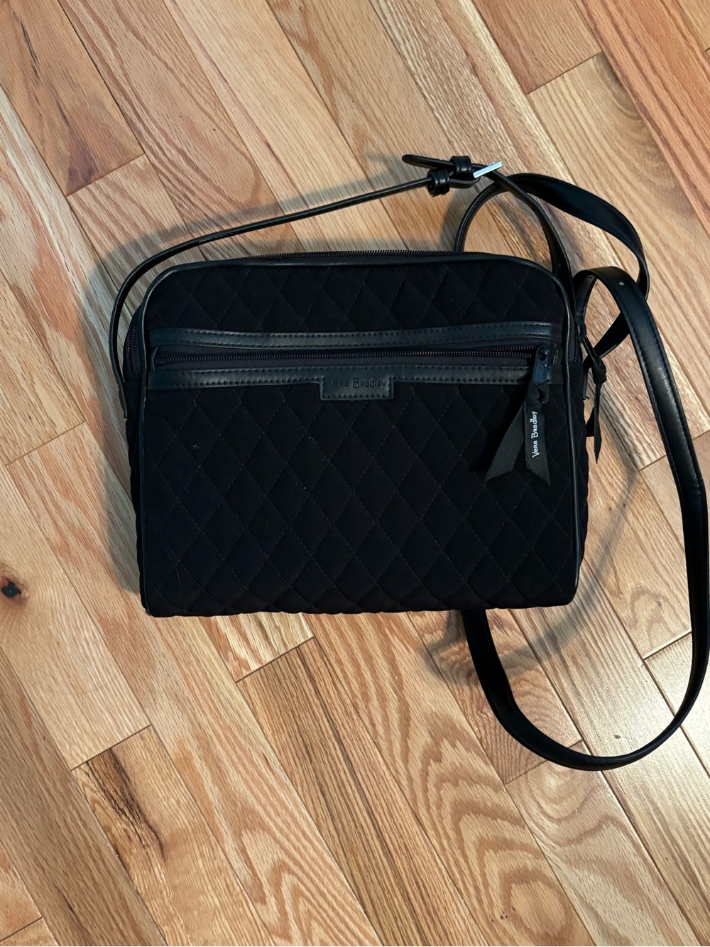 Vera Bradley Black Quilted Crossbody Messenger